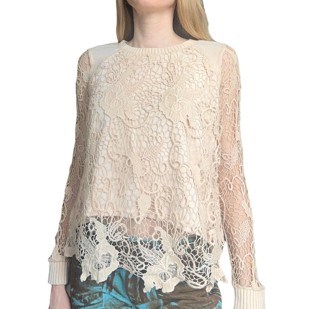 Free People Pretty Rad Lace Top S